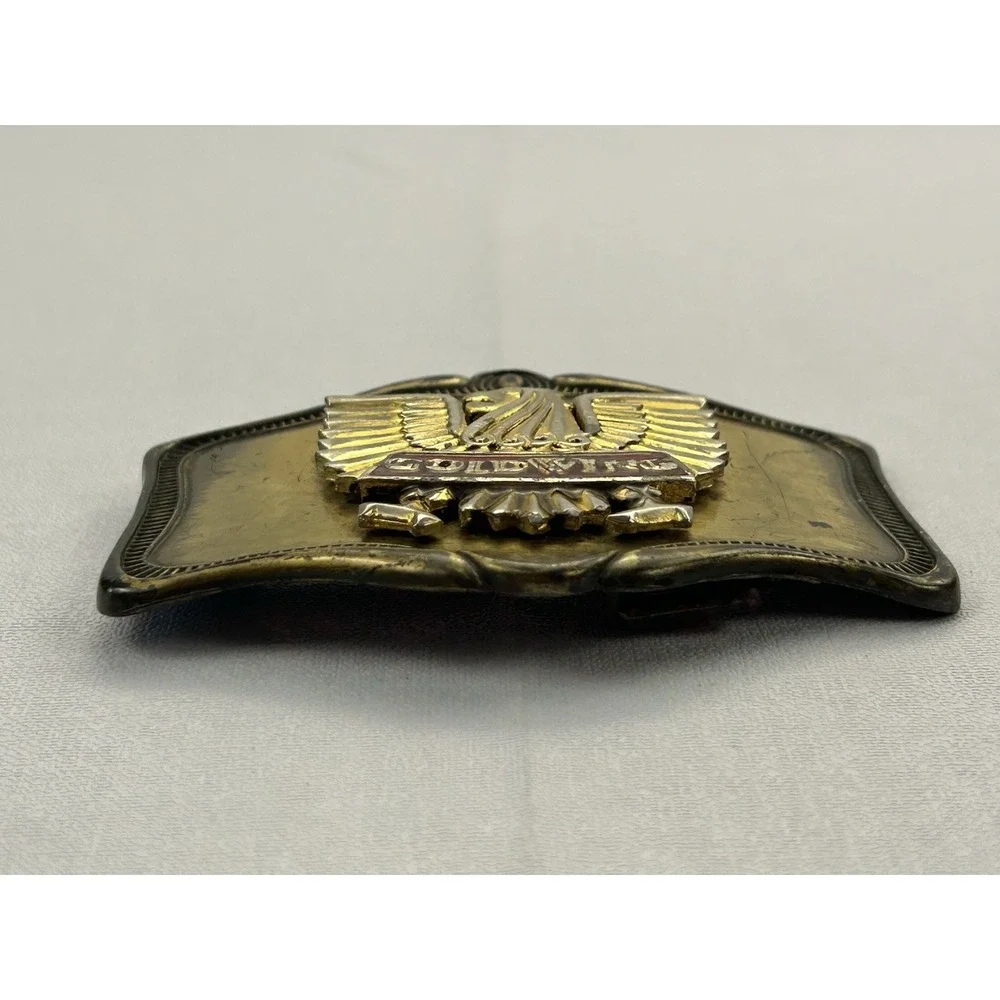 Vintage 1978 AHM Goldwing Eagle Belt Buckle Brass Tone Motorcycle Biker USA
